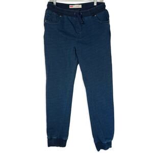 Levi’s Dark Wash Denim Joggers Drawstring Elastic Waist Athleisure